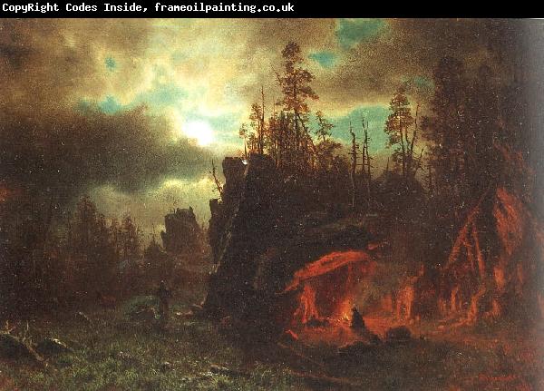 Bierstadt, Albert The Trappers' Camp